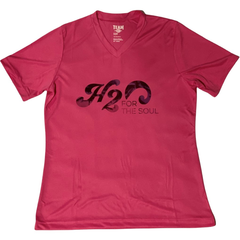 🌴☀️Performance Sun Shirt, Short Sleeve V-Neck Logo Palms, UPF 40+ Ladies Fit (2 Colors Available)