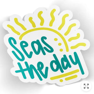 Vinyl Decal, Small "Seas the day"