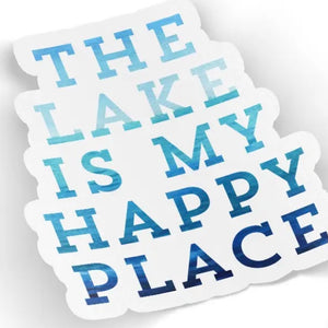 Vinyl Decal, "THE LAKE IS MY HAPPY PLACE"