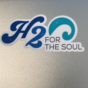 🌴☀️ Vinyl Decal, Small 3" x 1.5", H2O FOR THE SOUL,