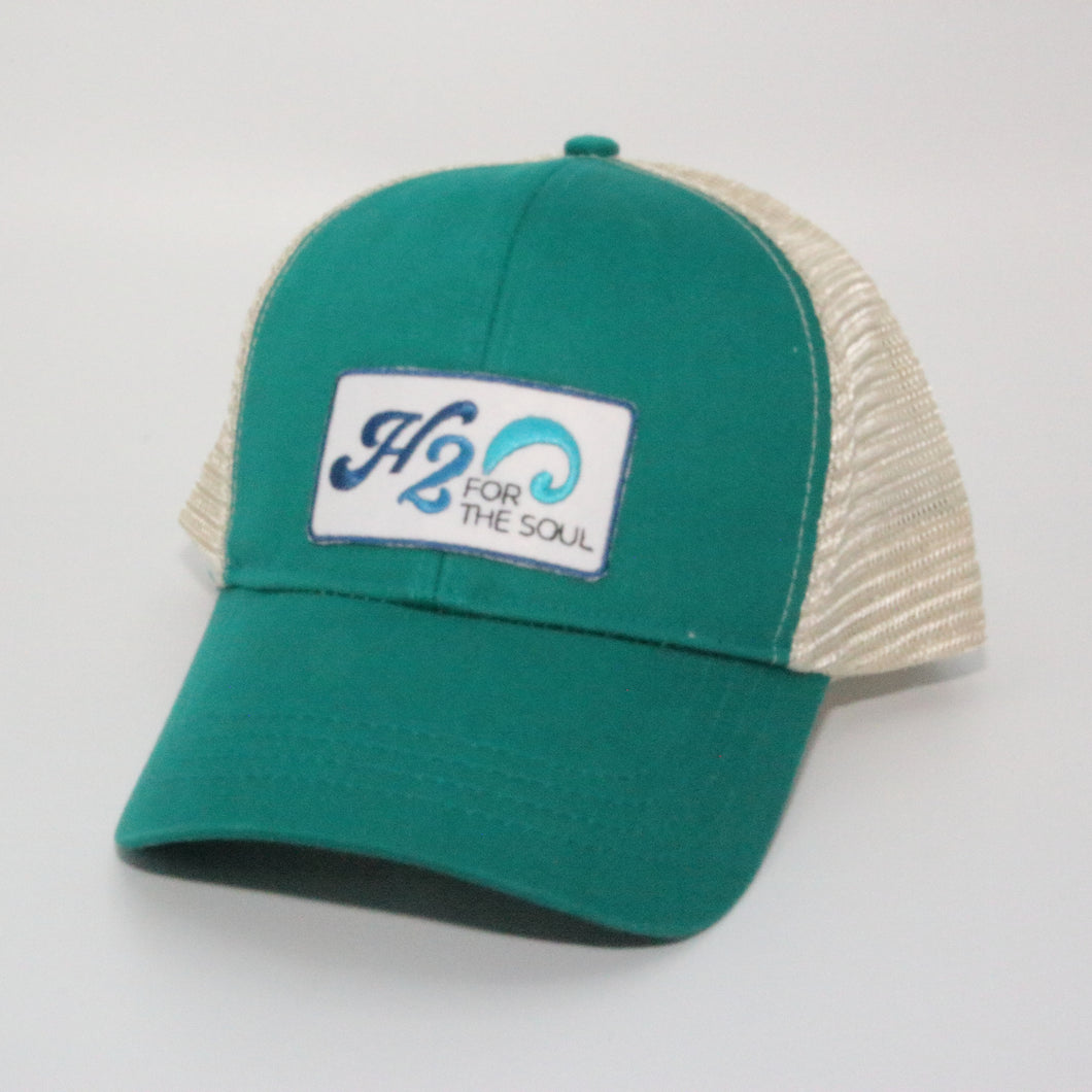 🌴☀️ H2O For The Soul - Trucker Organic/Recycled Hat, Structured, (5 Colors, 2 Logo Options))