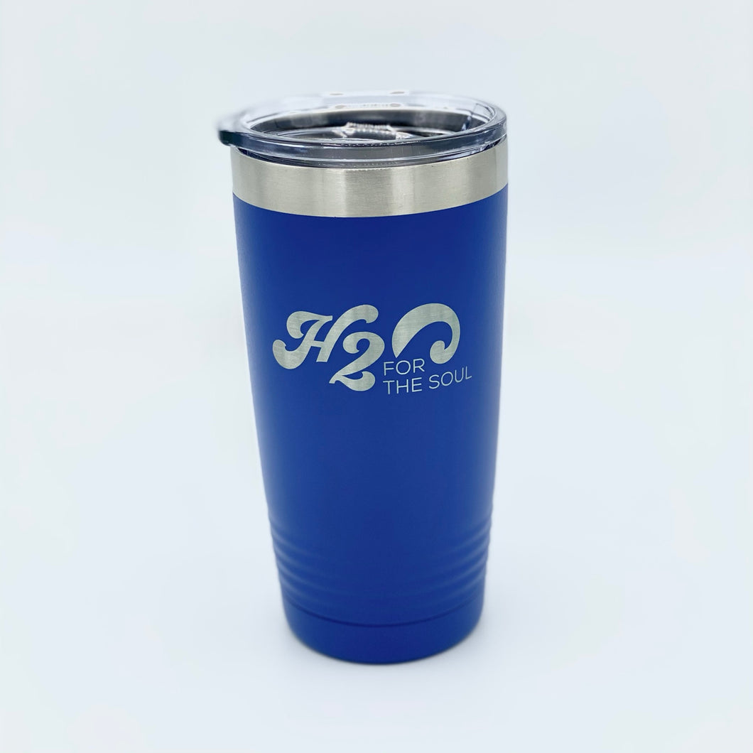 🌴☀️ Stainless Steel Tumbler 20oz, Logo Rectangle (9 Color Options)